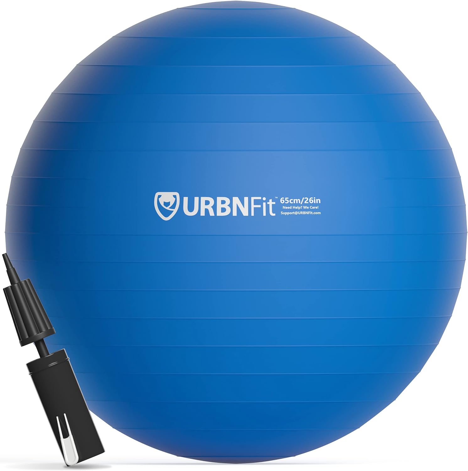 URBNFit Exercise Ball - Yoga Ball in Multiple Sizes for Workout, Pregnancy, Stability - Anti-Burst Swiss Balance Ball w/Quick Pump - Fitness Ball Chair for Office, Home, Gym