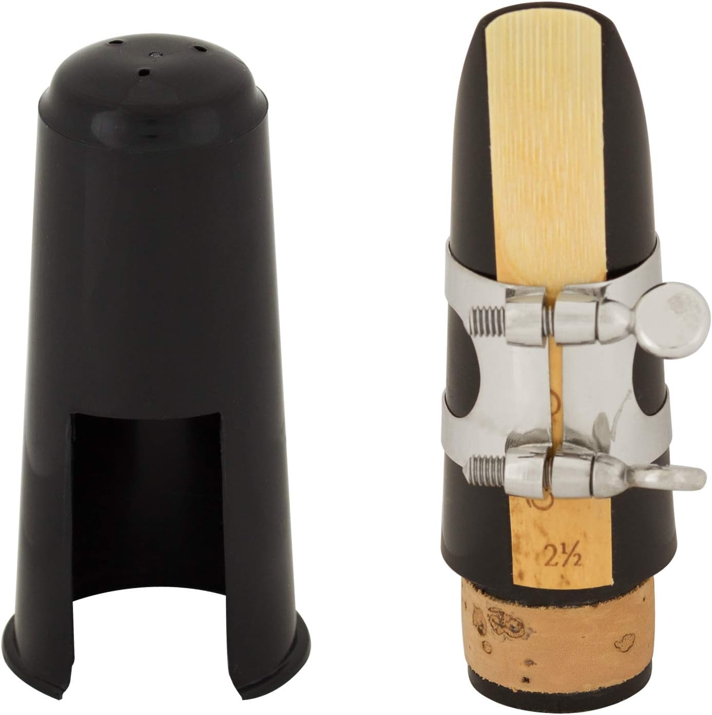 Cecilio B Flat Clarinet Mouthpiece with Ligature, One Reed and Plastic Cap