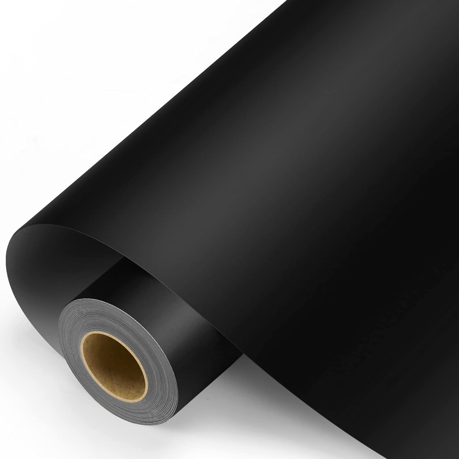 Matte Black Permanent Vinyl - 12x11FT Black Adhesive Vinyl Roll for All Cutting Machine, Permanent Outdoor Vinyl for Decor Sticker, Car Decal, Scrapbooking, Signs, Waterproof