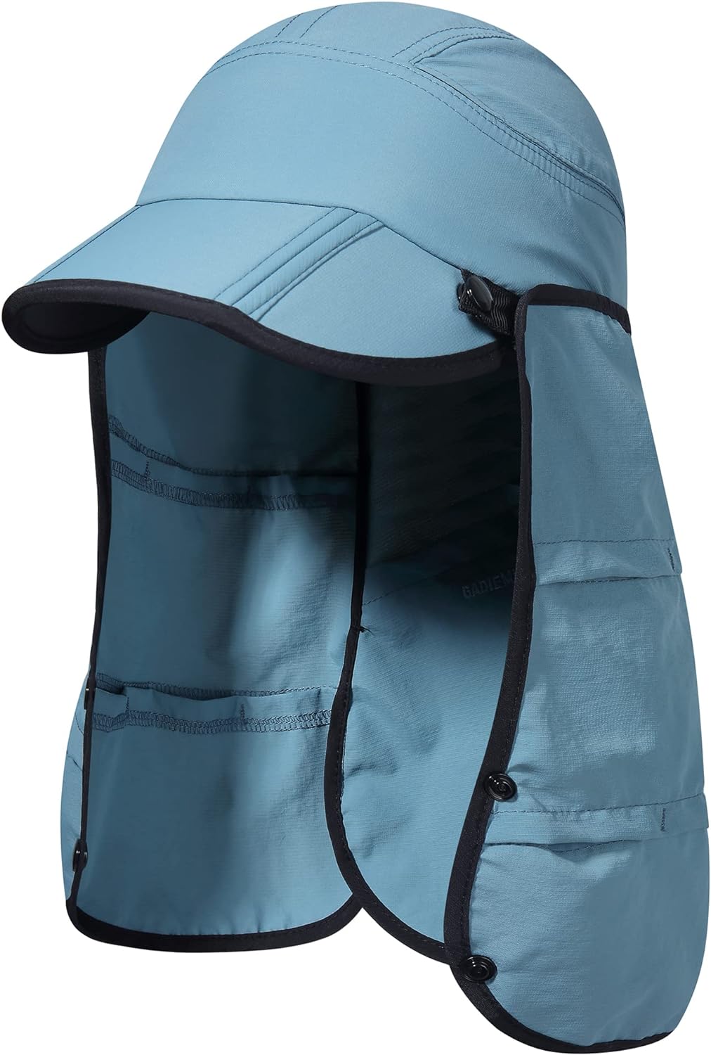 GADIEMKENSD UPF 50  Fishing Sun Cap with Removable Neck Flap Breathable Foldable Brim