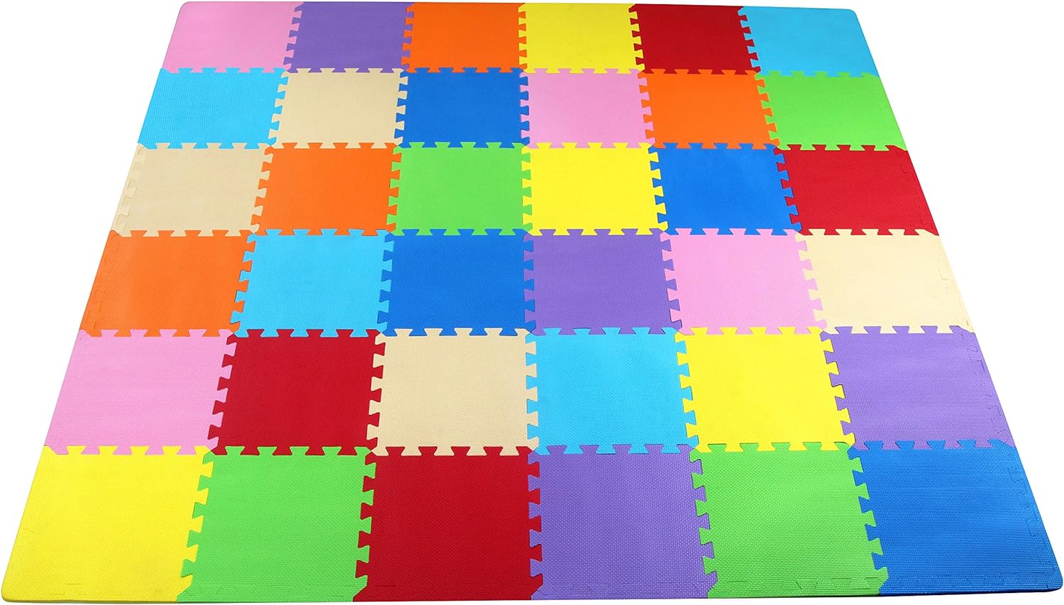 BalanceFrom Kid's Puzzle Exercise Play Mat with EVA Foam Interlocking Tiles