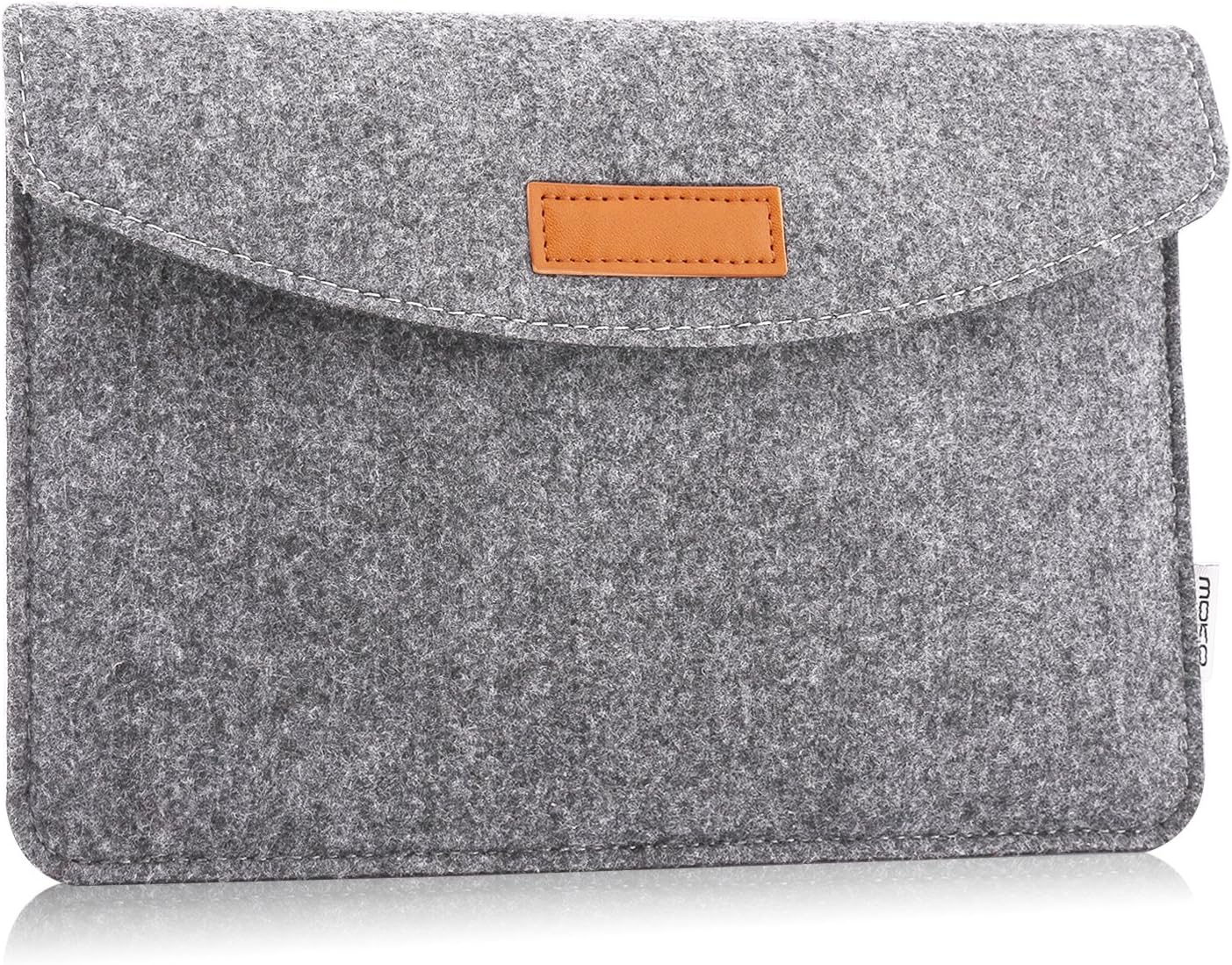 MoKo 7-8 Inch Sleeve Bag, Portable Carrying Protective Felt Tablet Case Cover Fits iPad Mini (6th Gen) 8.3 2021, iPad Mini 5/4/3/2/1, Samsung Galaxy Tab S2 8.0, Tab A 8.0, ZenPad Z8s 7.9 - Light Gray