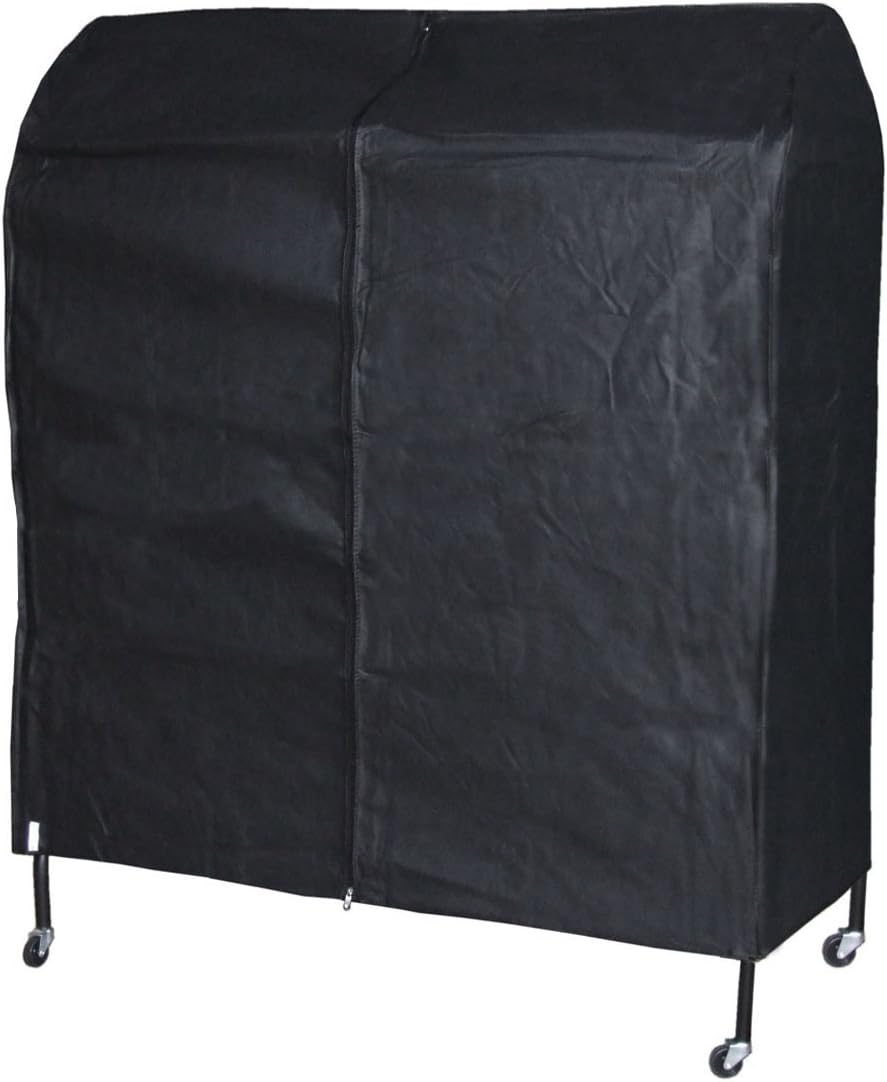 HANGERWORLD Clothes Rack Cover - 4ft Wide, Breathable Nylon, Black with Zipper (Cover Only)