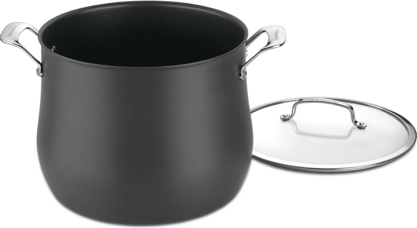 Cuisinart 12-Quart Stockpot, Hard Anodized Contour Stainless Steel w/Cover, 6466-26