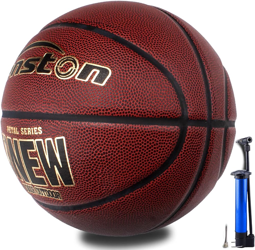Senston 29.5"/27.5" Basketball Leather Basketball Ball Official Basketball Ball Size 7/5 Outdoor/Indoor Game Basketball