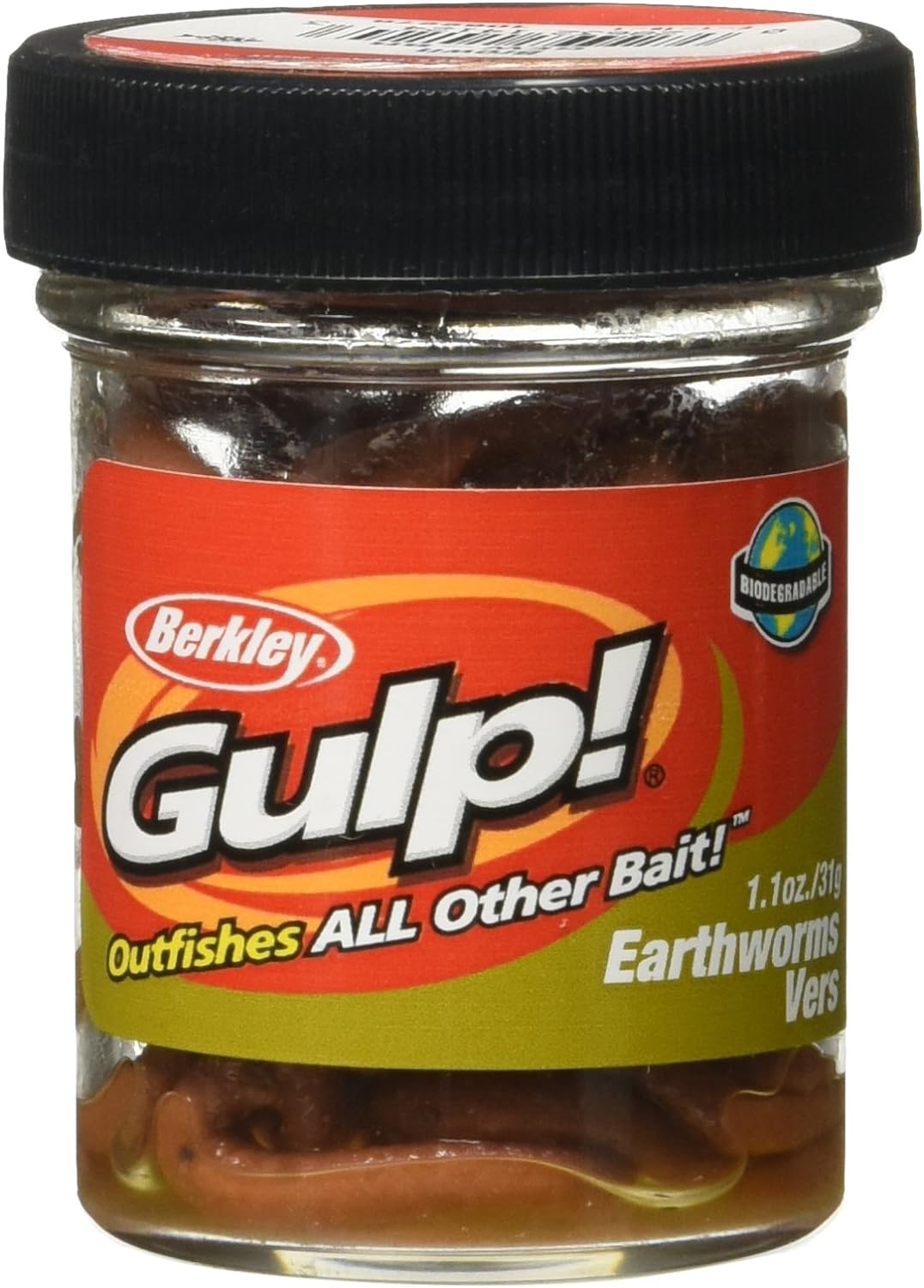 Berkley Gulp! Earthworm , Brown, 4-Inch