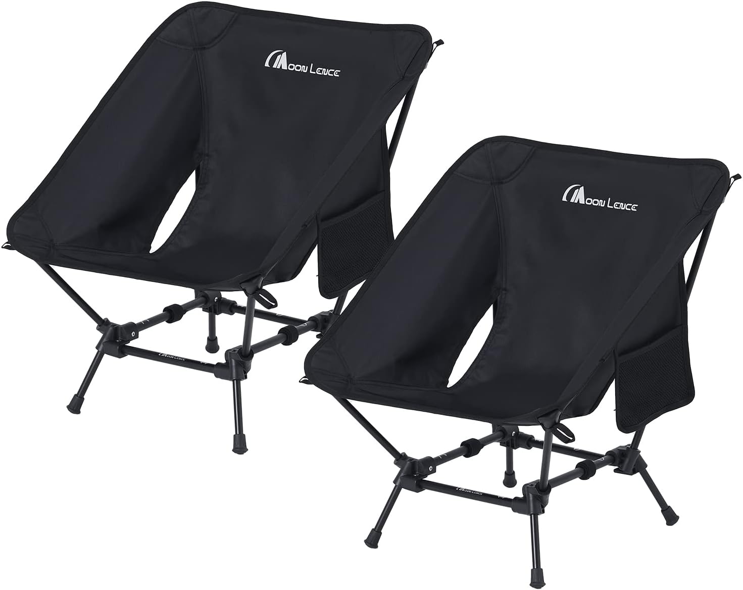 MOON LENCE Portable Camping Chairs 2 Pack, Backpacking Chairs,The 3rd Gen Folding Chairs, Compact Lightweight for Backpacking Hiking, Heavy Duty, with 2 Side Pockets