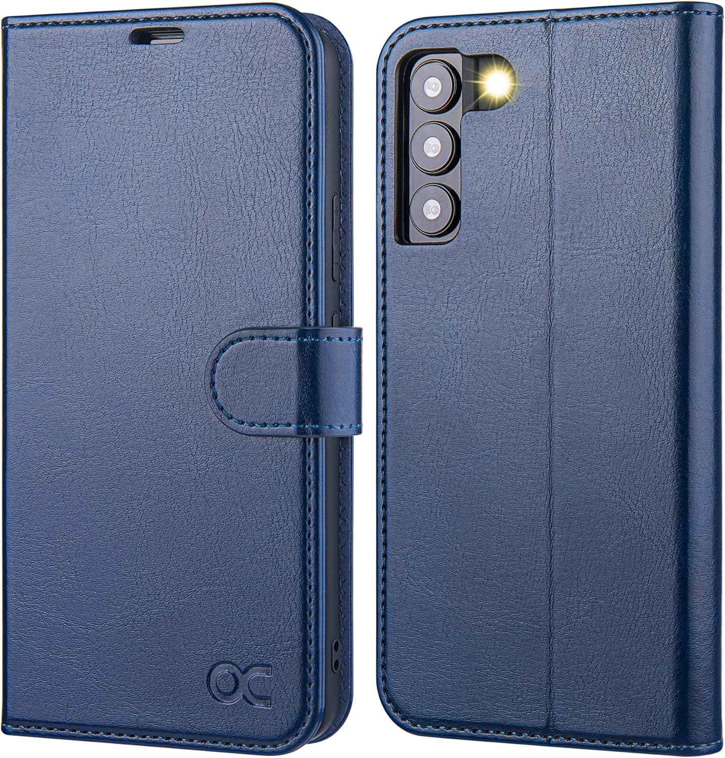 OCASE Compatible with Galaxy S22 Plus 5G Wallet Case, PU Leather Flip Folio Case with Card Holders RFID Blocking Kickstand [Shockproof TPU Inner Shell] Phone Cover 6.6 Inch (2022) - Blue