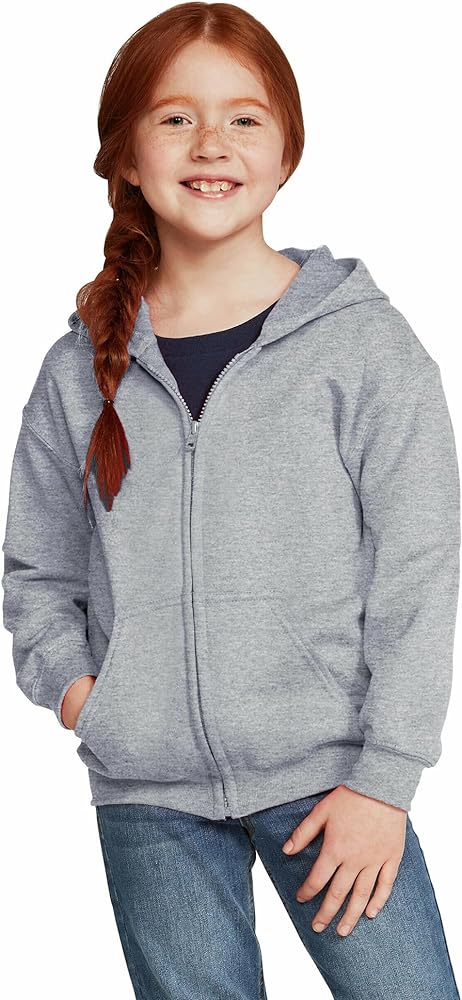 Gildan Unisex-Child Full Zip Hoodie Sweatshirt, Style G18600B