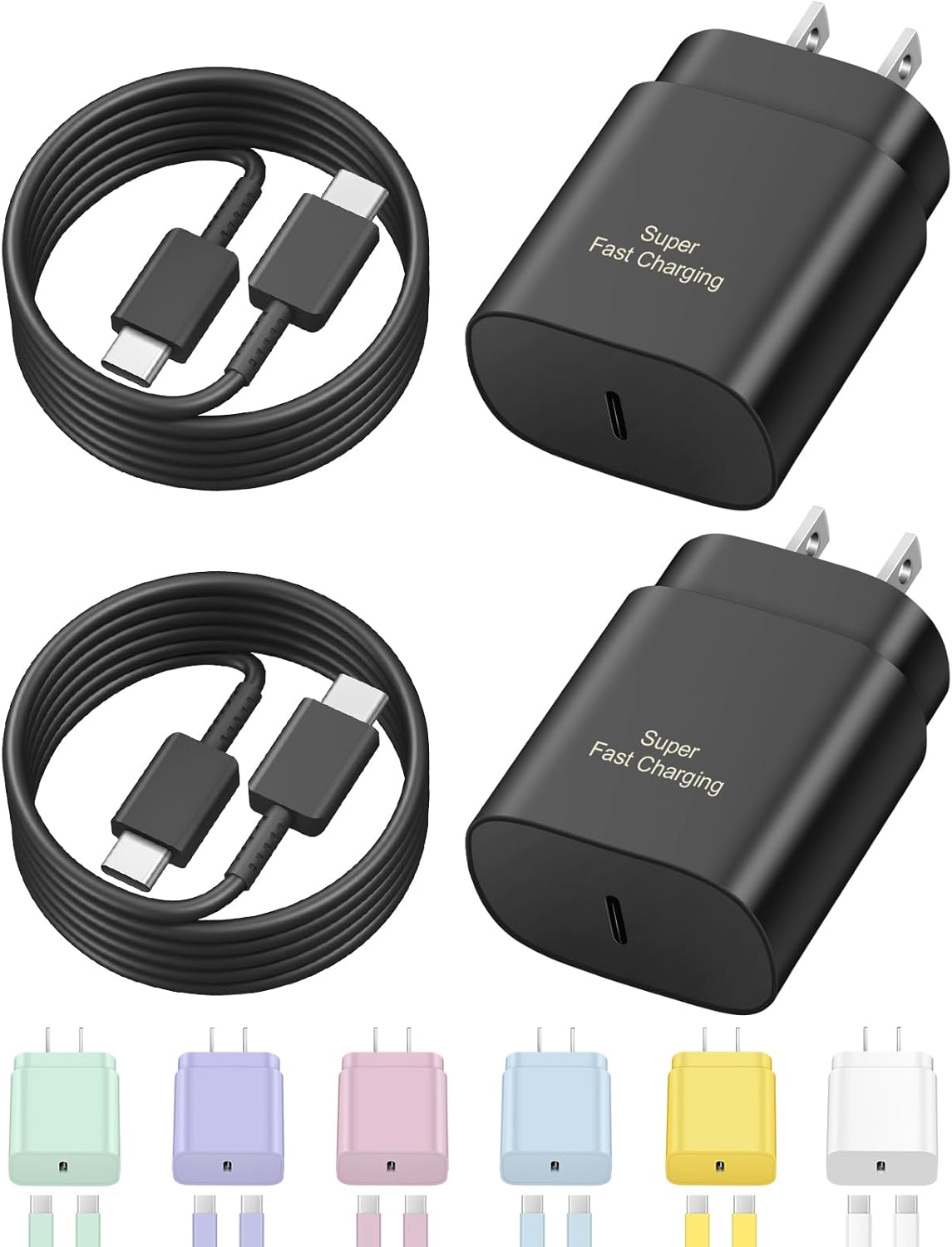 Type C Charger Fast Charging USB C Charger Type C Charger Samsung Charger 25W Super Fast Wall Charger for Galaxy S24 S23 S22 S21 S21+/S21 Ultra/S20/S20 Ultra/Note 20 Ultra/Note 10,Android Charger