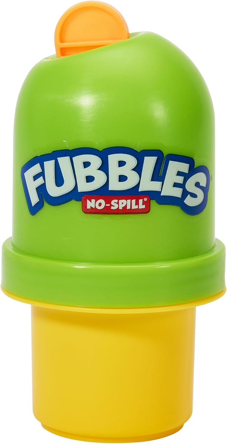 Fubbles Bubbles No-Spill Bubbles Tumbler | Bubble toy for babies toddlers and kids of all ages | Includes 4oz bubble Solution and bubble wand (tumbler colors may vary)