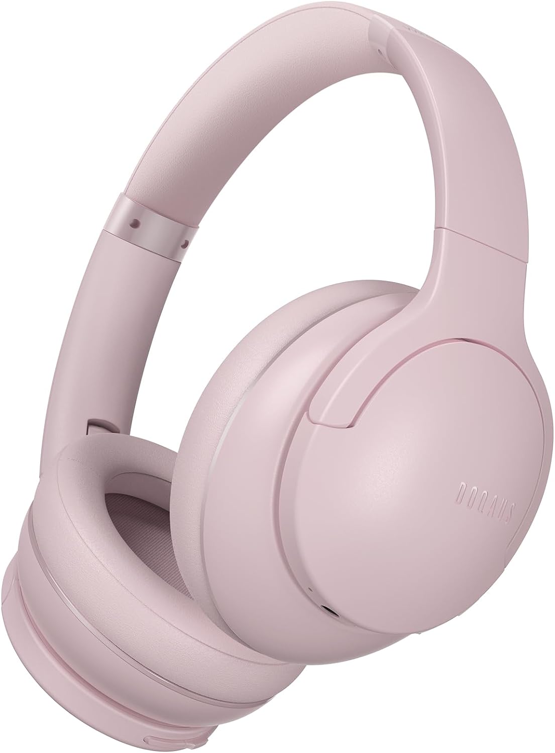 DOQAUS Headphones Wireless Bluetooth, 90 Hours Playtime Bluetooth Headphones with 3 EQ Modes, HiFi Stereo Headphones with Microphone, Soft Protein Earpads for Cellphone/PC (Pink)