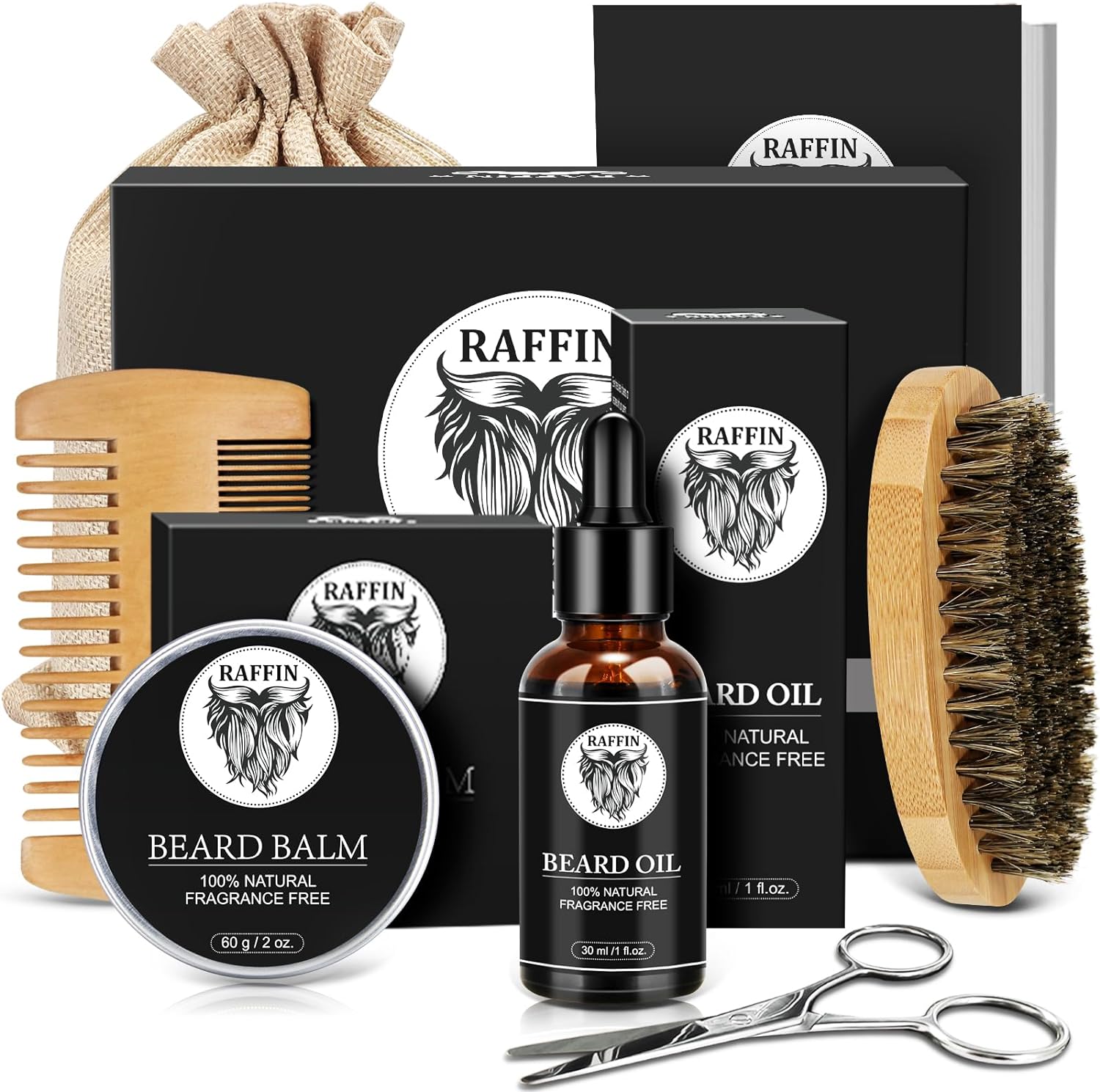 Bought this as a Christmas gift and it was perfect. The beard oil isnt scented but it makes the beard very soft and the comb helps wonderfully. Every product in the box is a great purchase. Would definitely recommend.