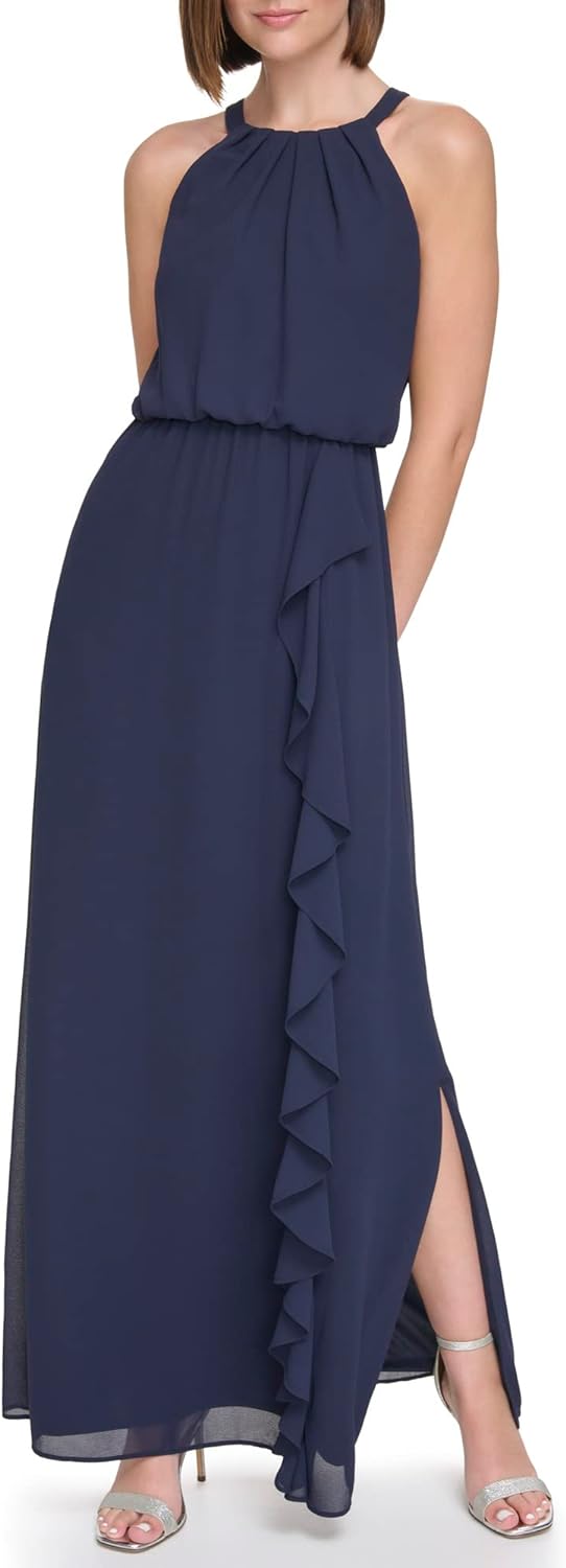 Jessica Howard Women' Plus Chiffon Maxi Sleeveless-Guest of Wedding