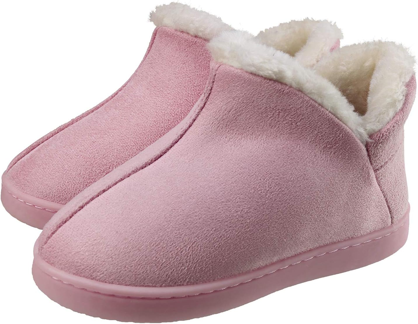 ChayChax Kids Indoor Outdoor Slippers Micro Suede House Shoes Boys Girls Winter Warm Fluffy Plush Slipper Boots with Anti-slip Sole