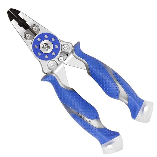 CUDA 7.5 Mono/Braid Fishing Pliers & Wire Cutters | Durable Wire, Braid, Mono & Fluorocarbon Cutter | Saltwater & Freshwater Use | Heavy Duty Nylon Sheath & Lanyard Included