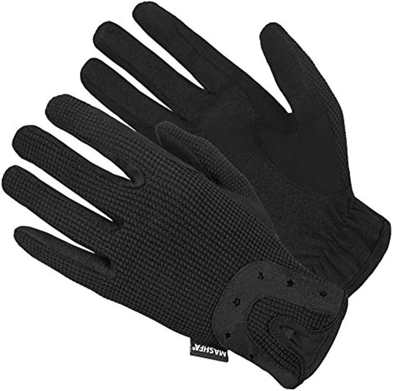 Ladies Women Horse Riding Gloves Cotton Dublin Track Fabric Shires Gloves Leather Equestrian Gloves