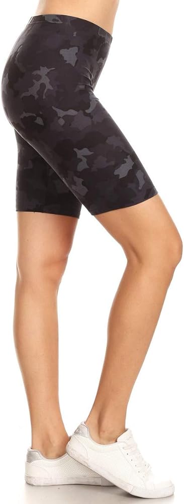 Leggings Depot Women' Fashion Biker Shorts Popular Prints BAT1