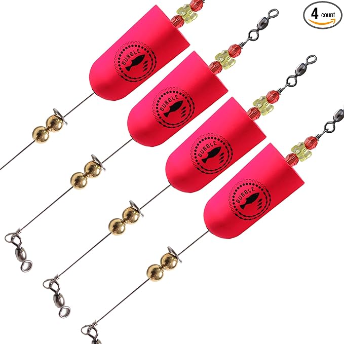 Popping Corks Floats for Saltwater Inshore Fishing Bobber 4pcs Rattle Rig Weighted Oval Popper Redfish Speckled Trout