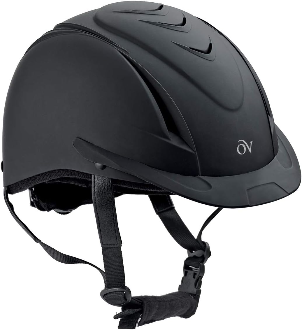 OVATION OV Deluxe Schooler Helmet, Color: Black-Blk Vents, Size: M/L (467566VBKBKM/LG)