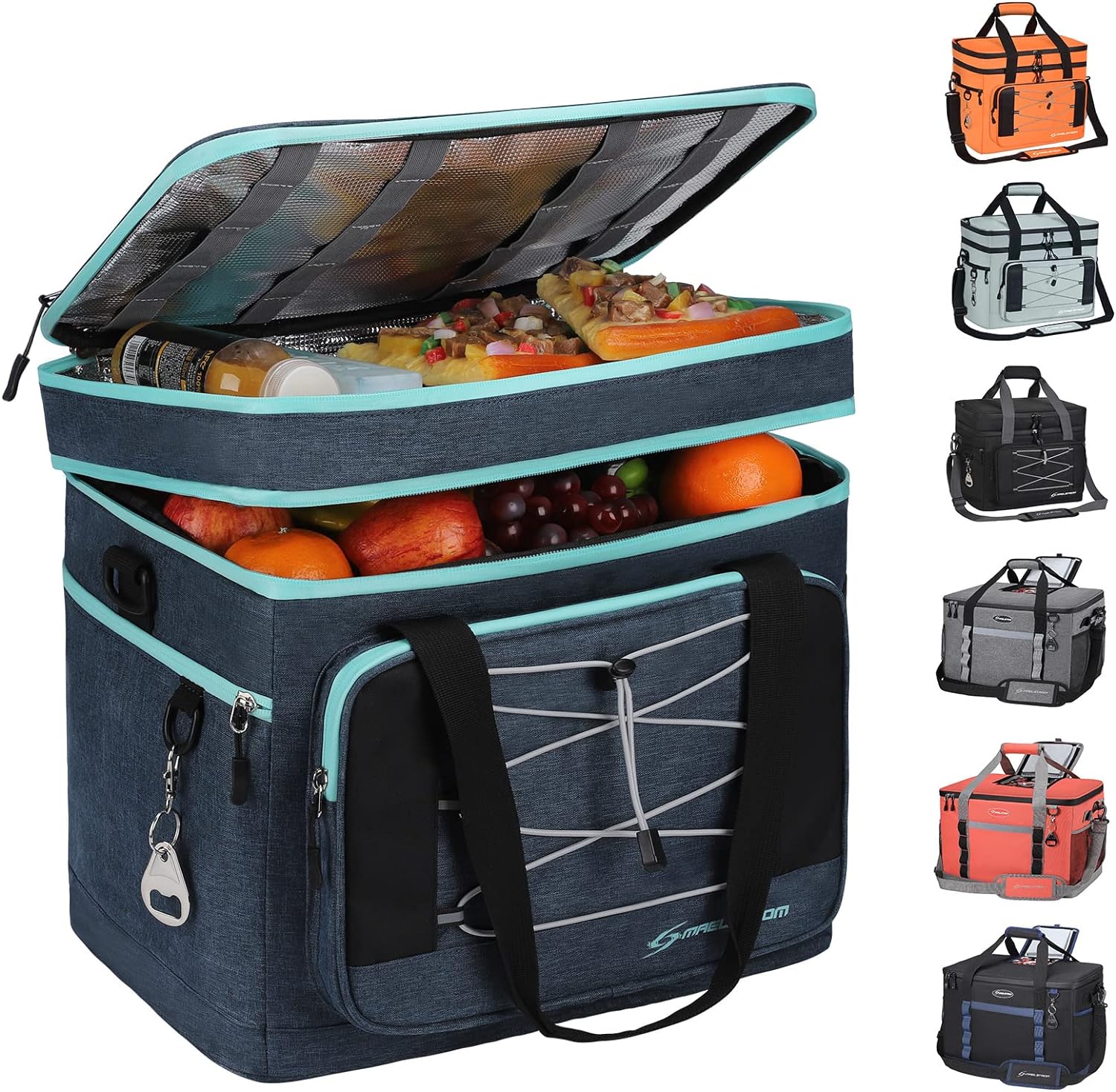 Maelstrom Soft Cooler Bag,Collapsible Soft Sided Cooler,24/30/60/75 Cans Beach Cooler,Ice Chest,Large Leakproof Camping Cooler,Portable Travel Cooler for Grocery Shopping,Camping,Road Trips