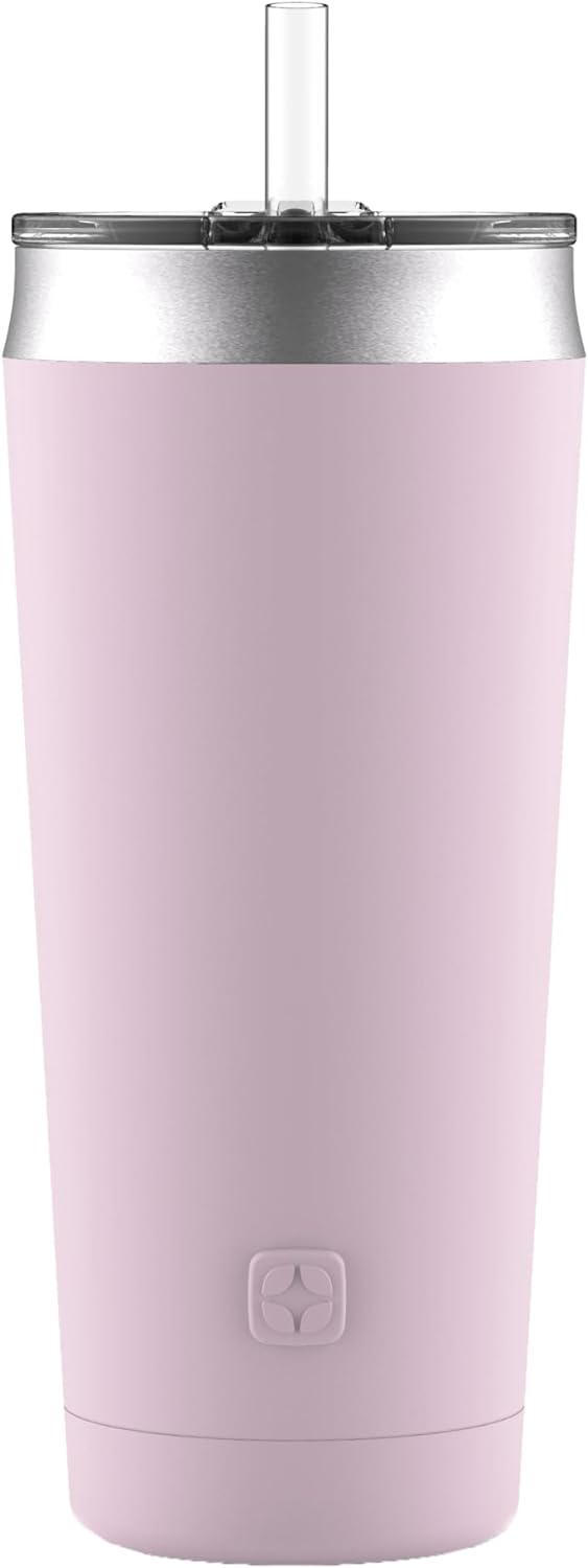 Ello Beacon Vacuum Insulated Stainless Steel Tumbler with Slider Lid and Optional Straw