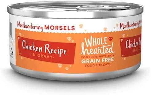 WholeHearted All Life Stages Grain-Free Chicken Recipe Morsels in Gravy Wet Cat Food, 5.5 oz., Case of 12