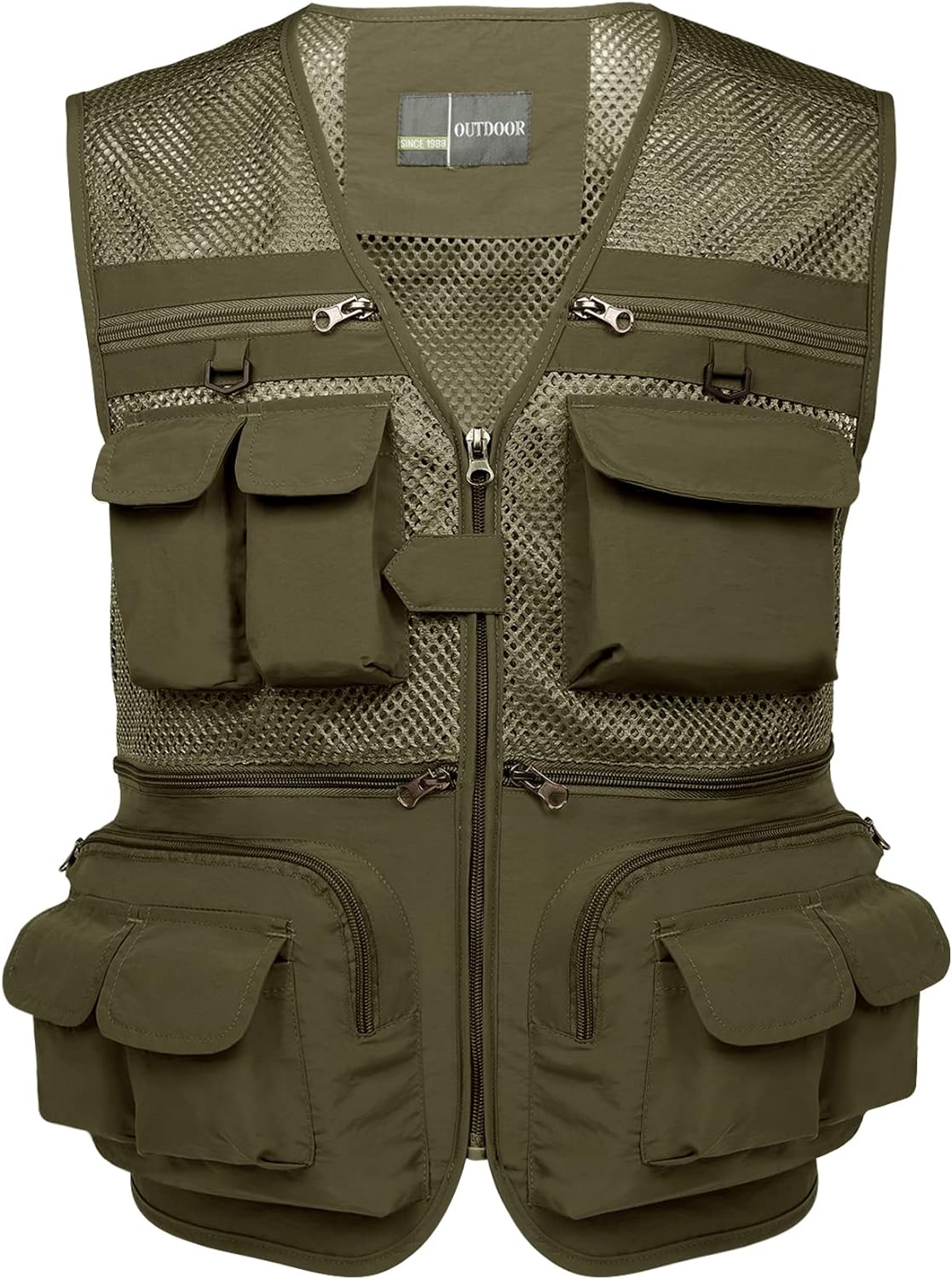 Flygo Mens Summer Outdoor Work Safari Fishing Travel Photo Vest with Pockets