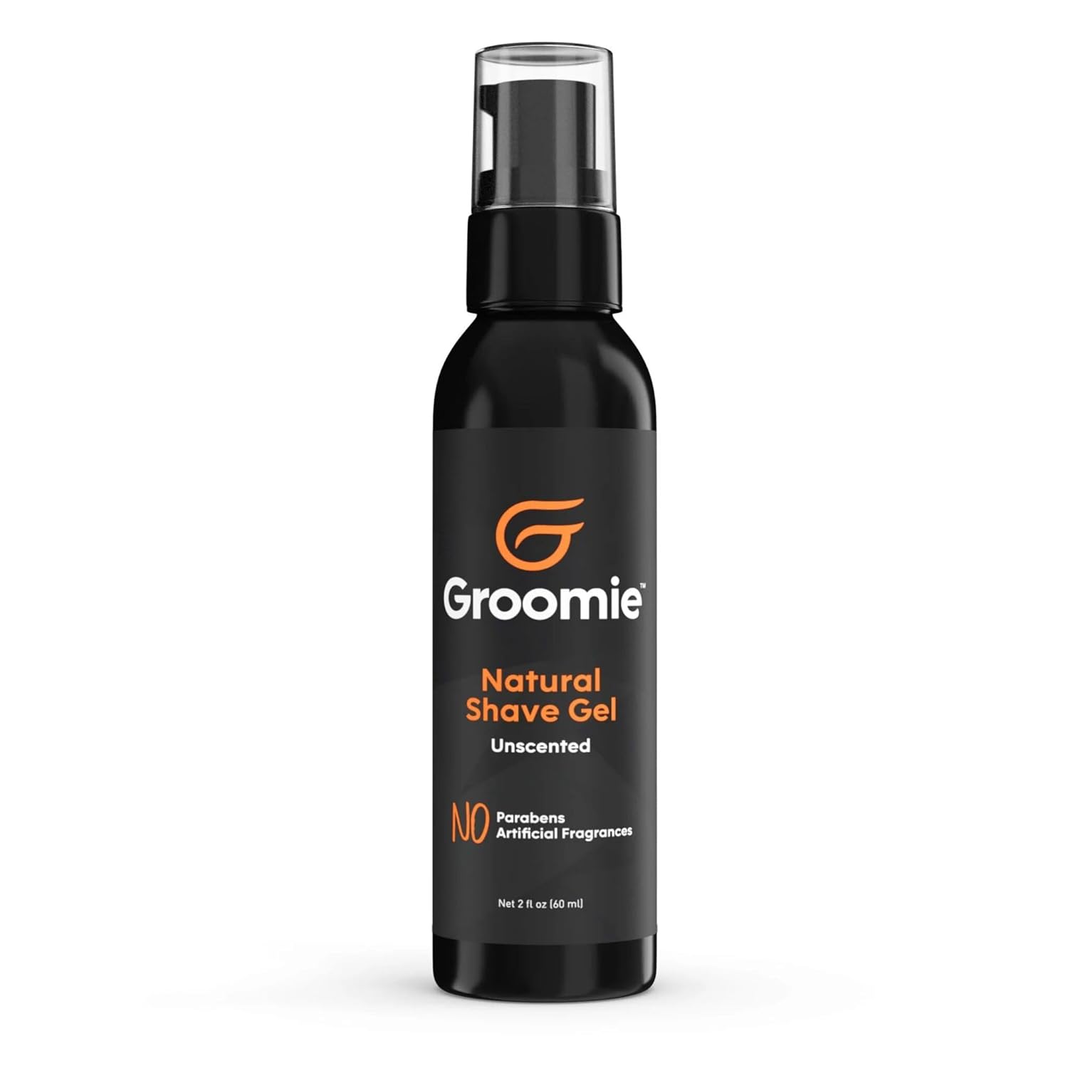 Groomie Natural Shave Gel - Aftershave Gel for Delicate Skin, Unscented Elegance for Silky-smooth Outcomes. For All Genders, Hydrate, Elevate Your Shaving Routine with Comfort, 60ml