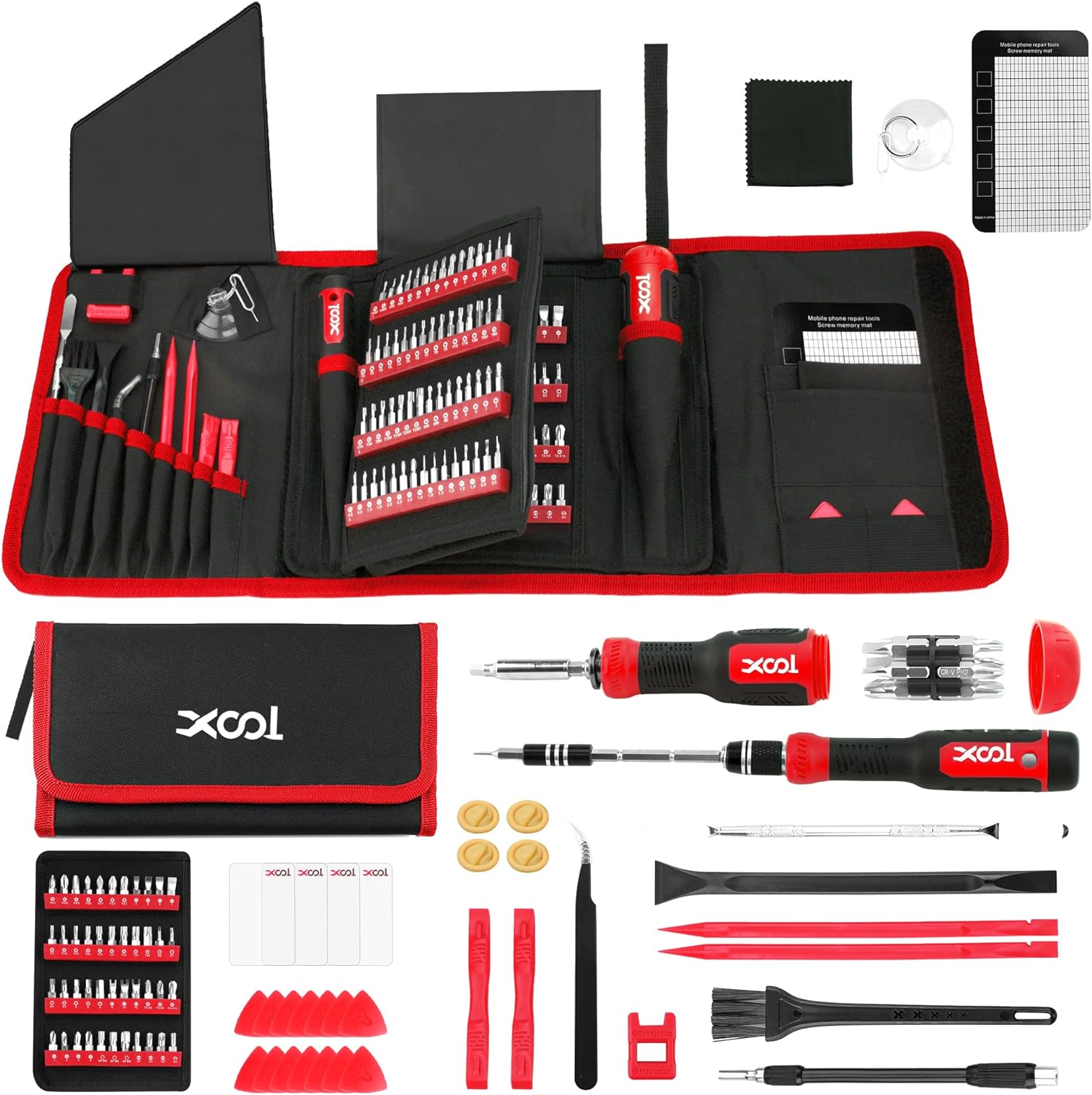 XOOL 200 in 1 Precision Screwdriver Set, Electronics Repair Tool Magnetic Driver Kit with 164 Bits for Phone, MacBook, Computer, Laptop, PC, Tablet, PS4, Xbox, Nintendo, Game Console