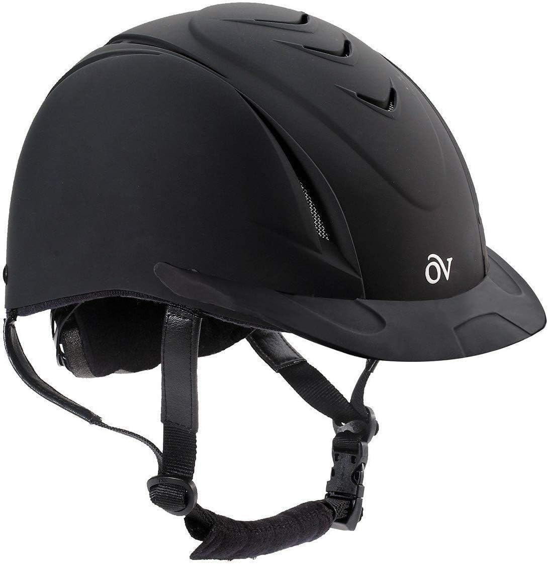 Ovation Deluxe Schooler Helmet Small/Medium Black (Hat Size: 6 1/2-7, Inches: 20 1/2-22) - Equestrian Helmet, Riding Helmet, Helmet, Horseback Riding Helmet, for Women, Men, Kids.