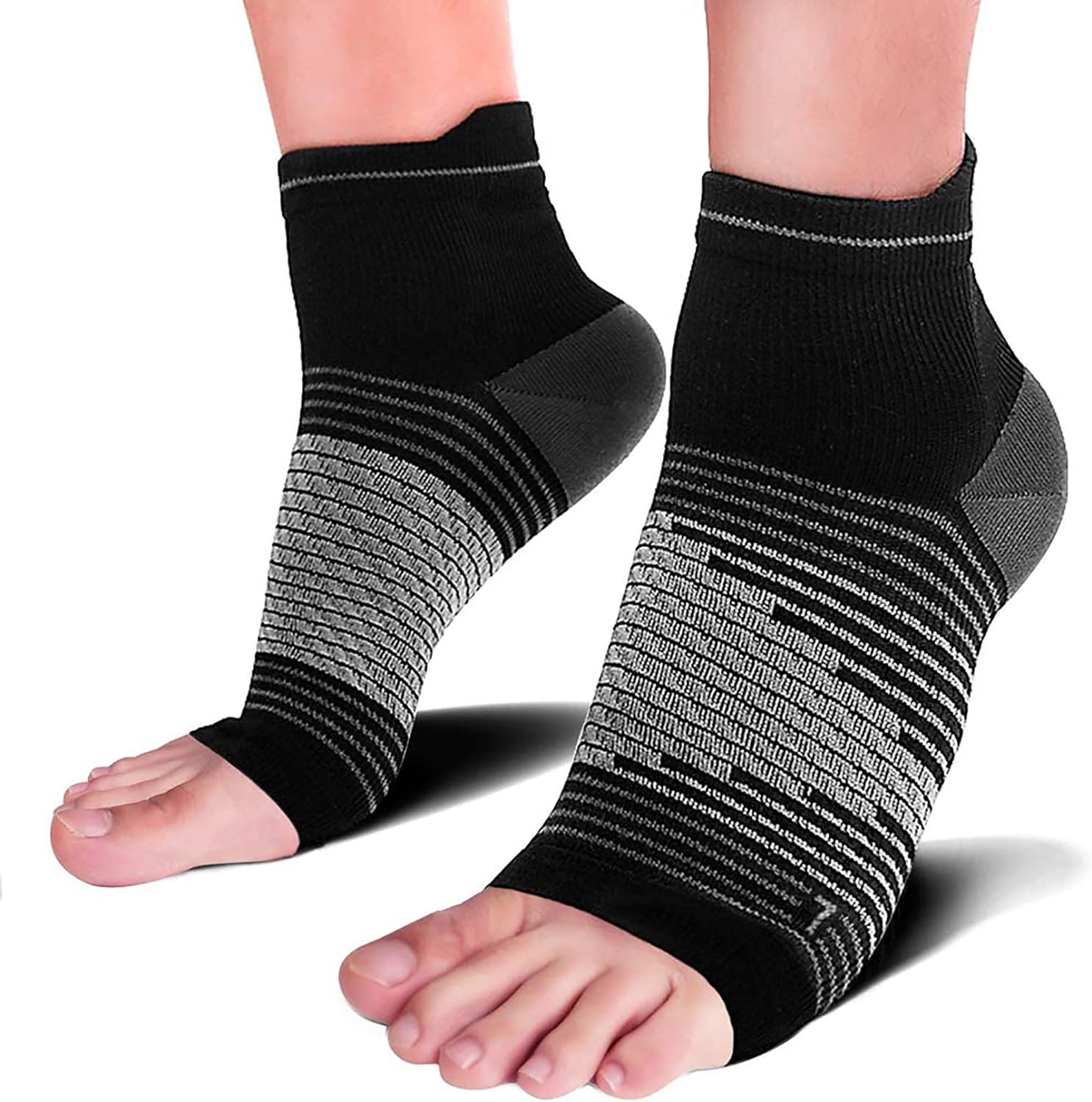 Plantar Fasciitis Socks(1/2/6 Pairs) for Achilles Tendonitis Relief, Best Compression Foot Sleeves with Arch Support for Plantar Fasciitis, Heel Pain, Foot & Ankle Support