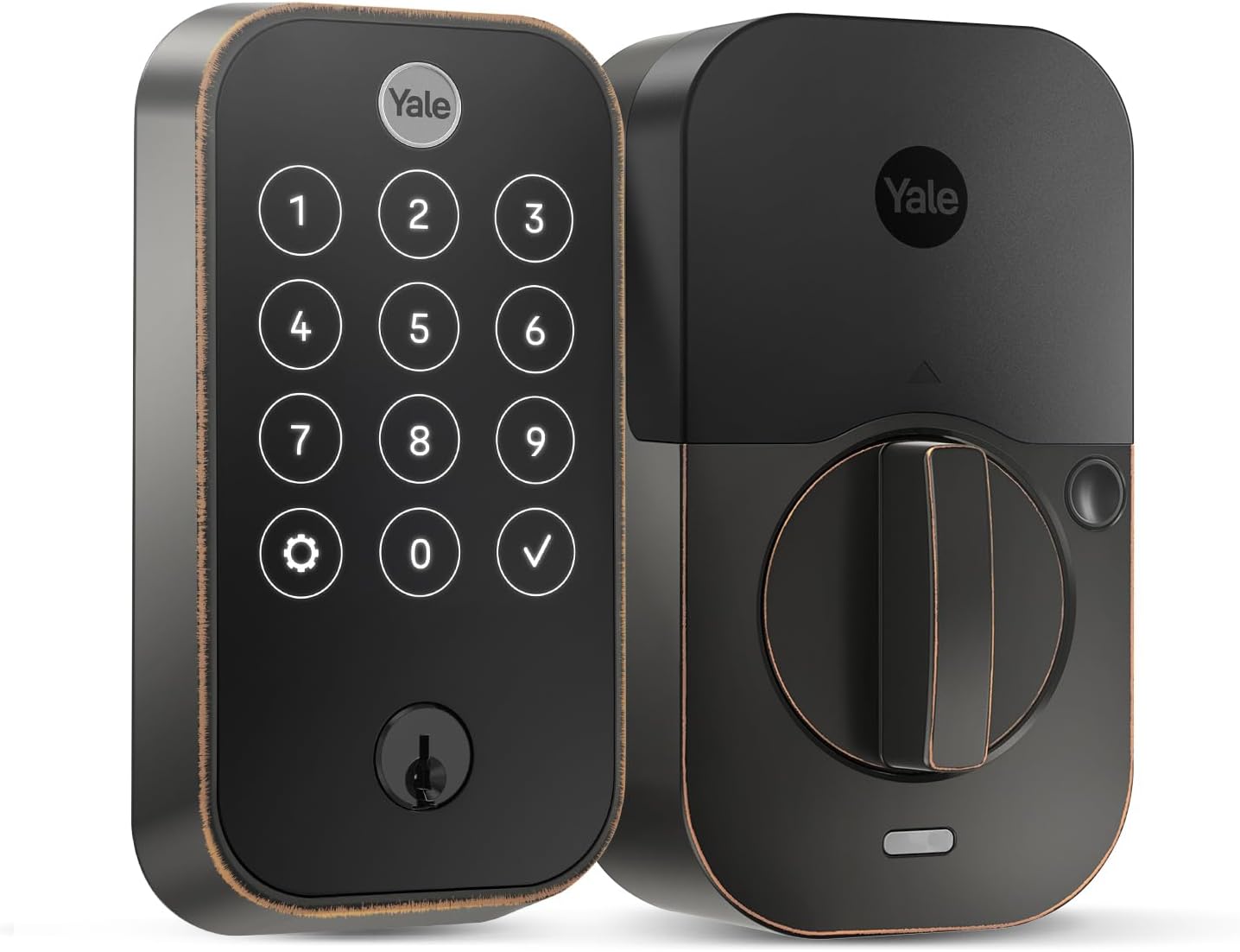 Yale Assure Lock 2 Touch Deadbolt, Oil Rubbed Bronze Biometric Fingerprint Entry Door Lock with Digital Keypad for Code Entry (No Wi-Fi), YRD420-F-BLE-0BP