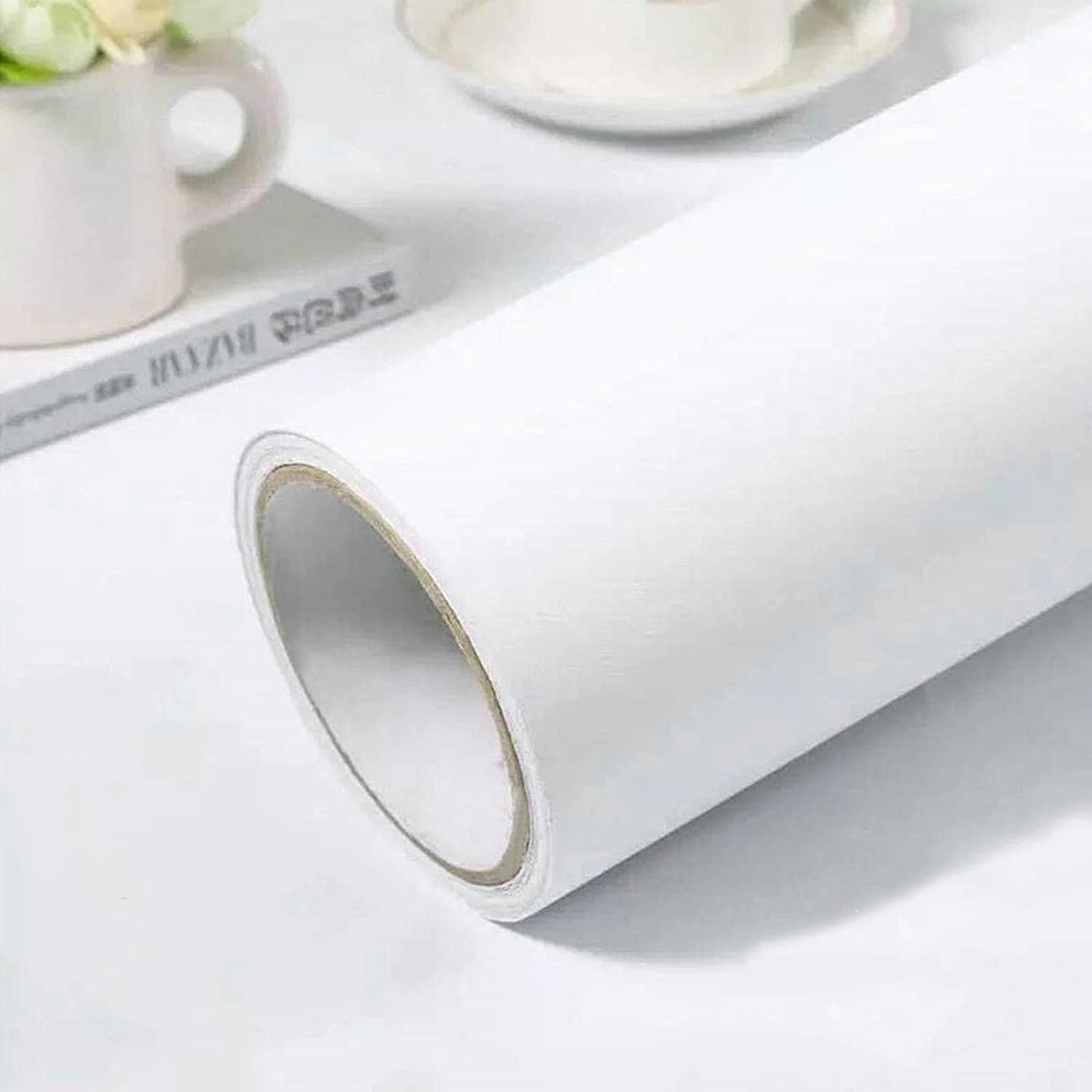 practicalWs 15.7 x393.7 White Self-Adhesive Wallpaper Peel and Stick Wallpaper Stick Wallpaper Shelf Liner