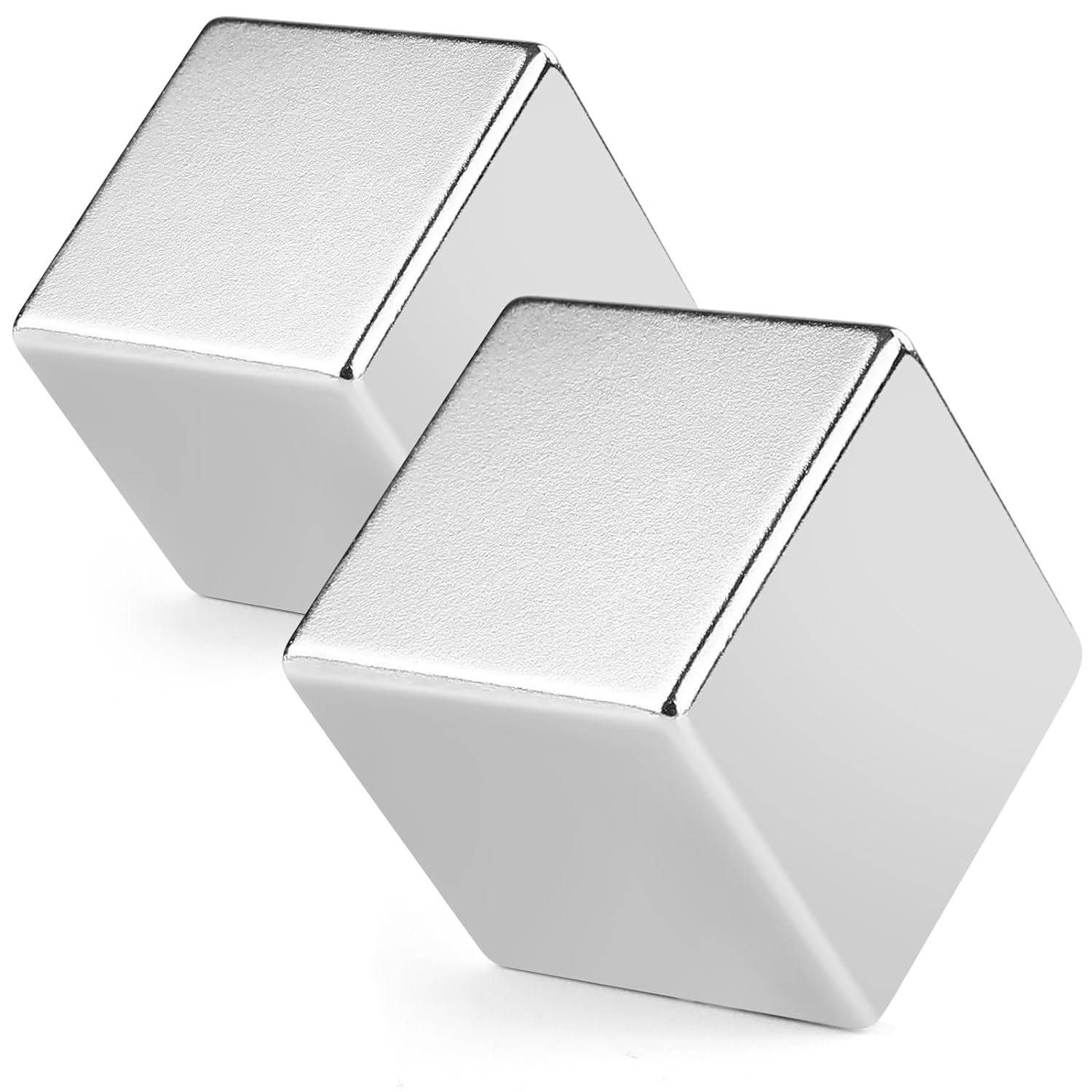 DIYMAG 1 Cube Neodymium Magnets, One Inch Cube Rare Earth Magnet - Grade N52, Pack of 2