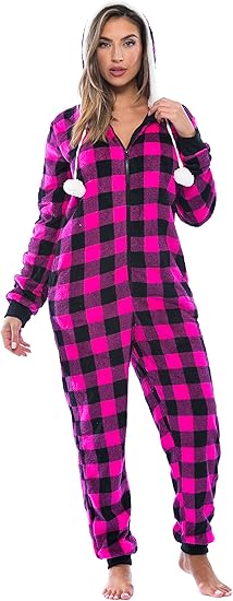 Just Love Buffalo Plaid Adult Onesie