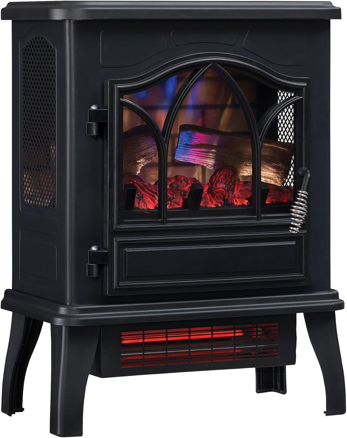 duraflame 3D Infrared Quartz Electric Fireplace Stove Heater, Black