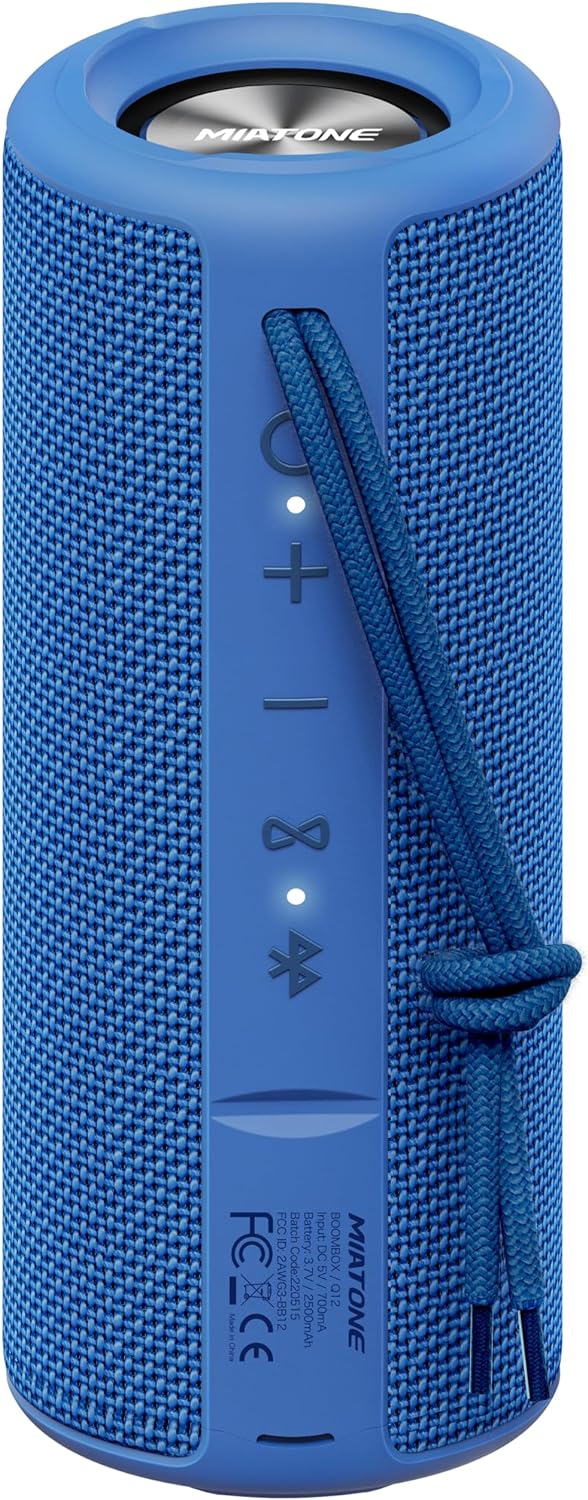 MIATONE Outdoor Portable Bluetooth Speakers Wireless Speaker Waterproof - Blue