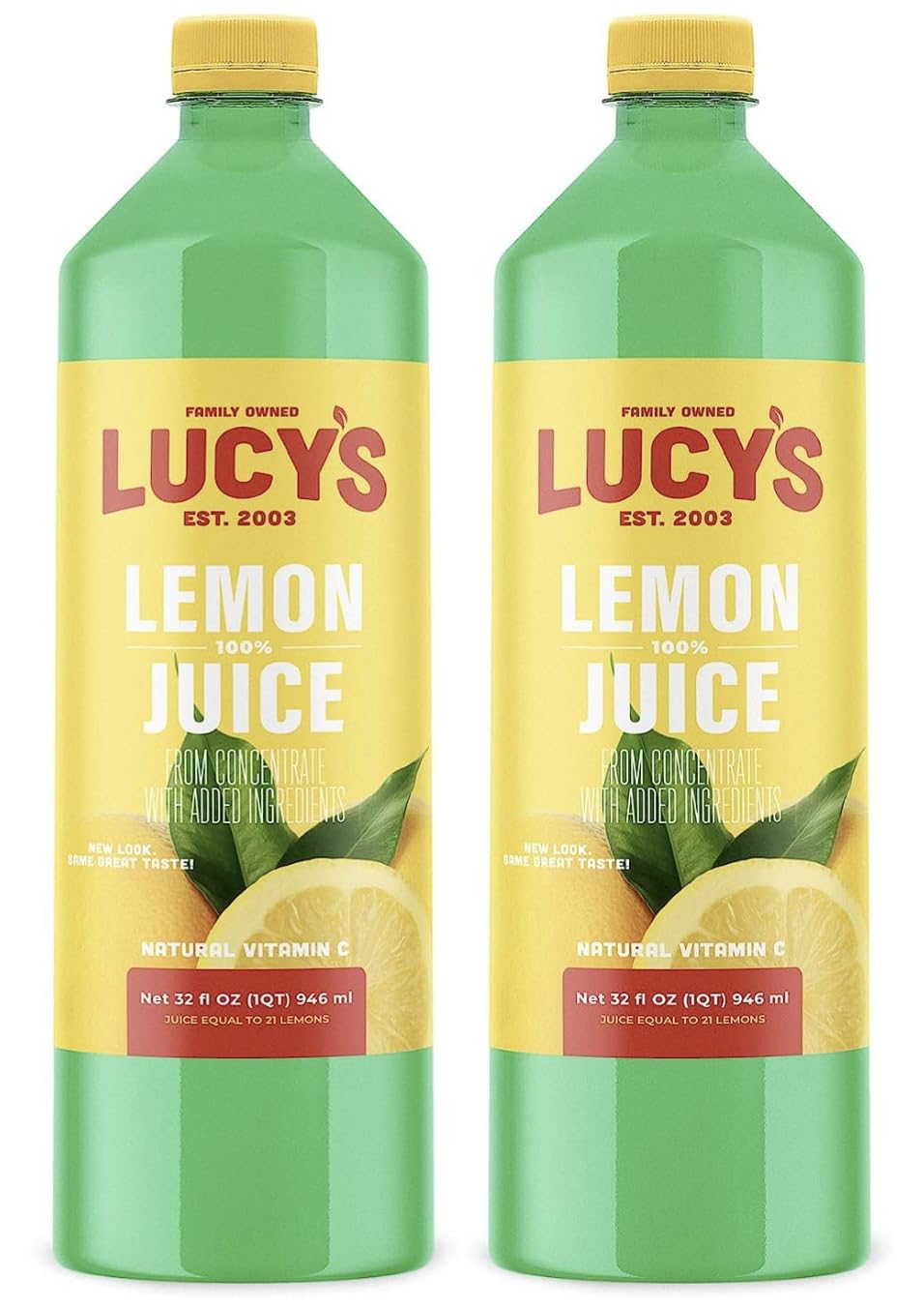 Lucys Family Owned - 100% Lemon Juice 32 fl. oz (Pack of 2)