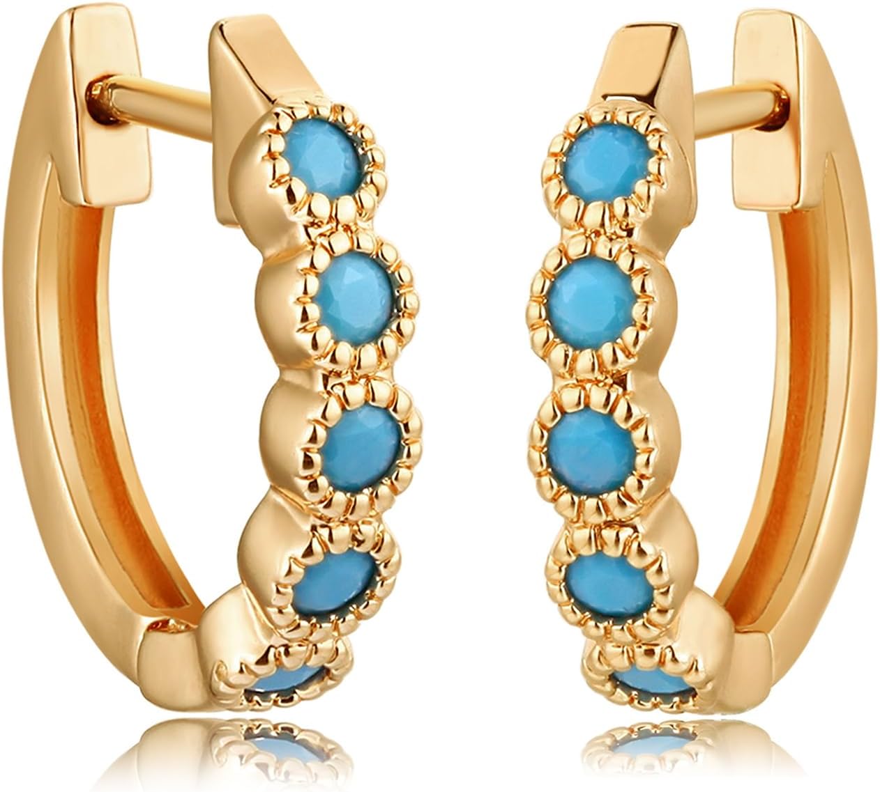 MEVECCO Gold Hoop Earrings for Women 18K Gold Plated Huggie Earrings Handmade Simple Minimalism Hoop Hypoallergenic Earrings for Everyday Jewelry