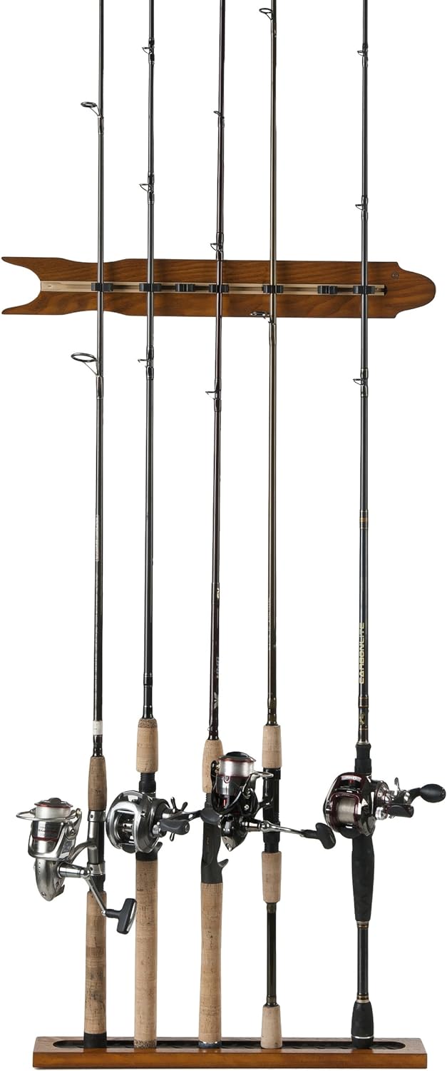 Old Cedar Outfitters Modular Wall Rack for Fishing Rod Storage, Holds up to 8 Fishing Rods