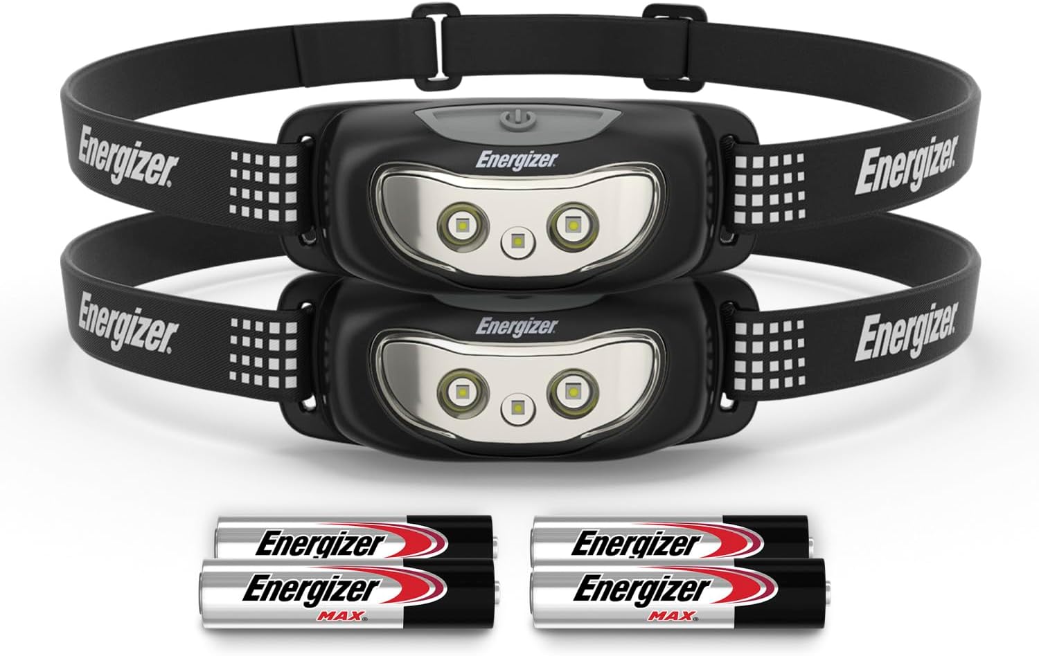 Energizer Universal  LED Headlamp, Durable IPX4 Water Resistant Head Light, Bright Headlamps for Running, Camping, Outdoor, Storm Power Outage (Batteries Included)