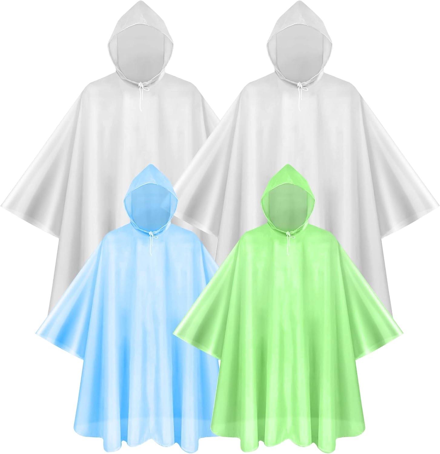 Ponchos Family Pack, Rain Poncho For Family Pack Disposable Ponchos For Kids and AdultsRain Ponchos