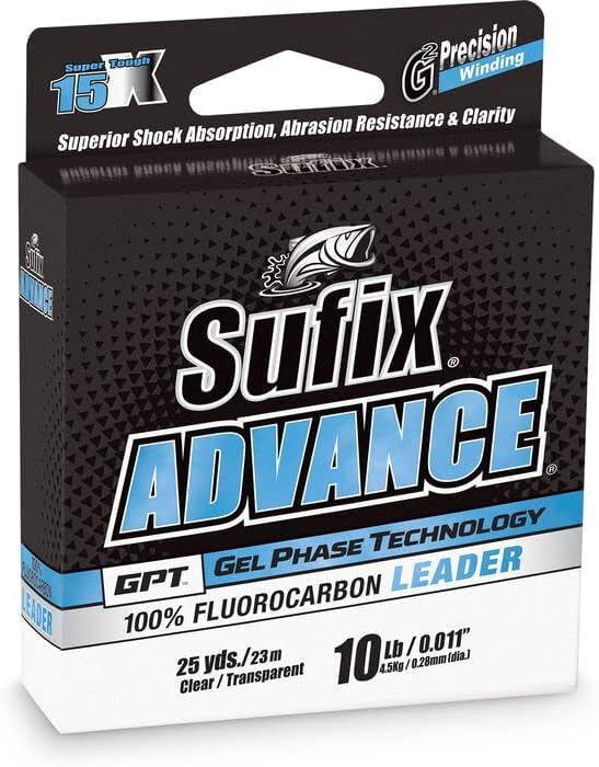 Sufix Advance Fluorocarbon Leader 40 lb Clear - 25 Yds