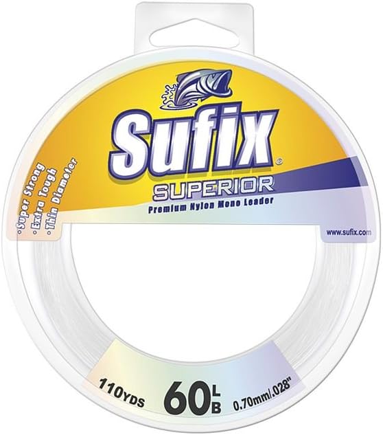 Sufix Superior Leader 110-Yards Leader Wheel Fishing Line (Clear, 150-Pound)