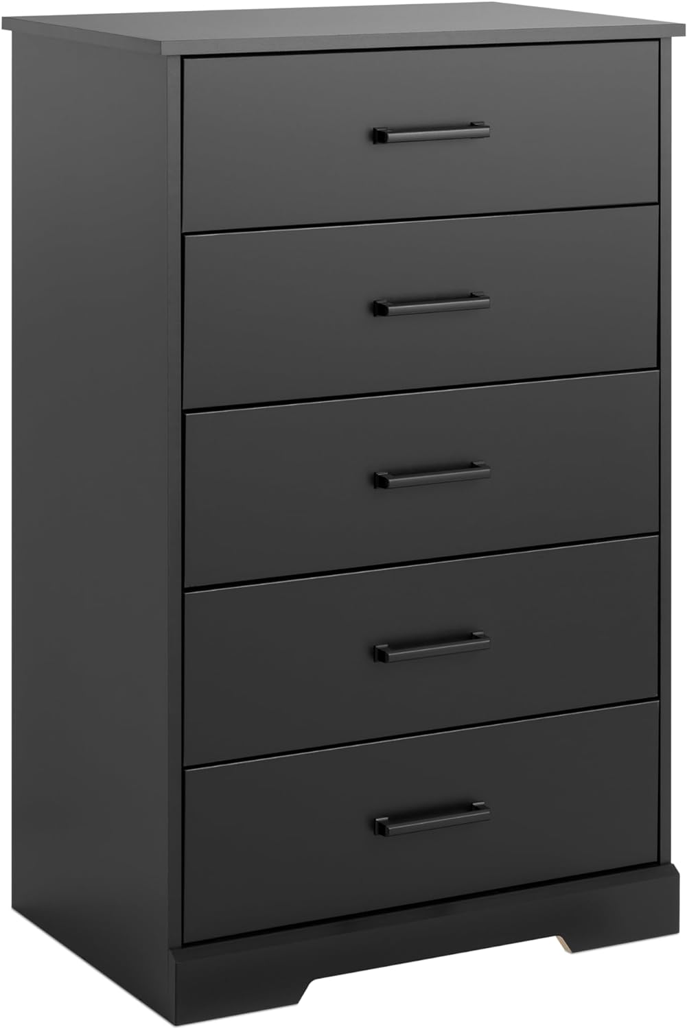 Prepac 5 Drawer Chest Dresser, 18.5 D x 27.5 W x 43.5 H, Rustic Black