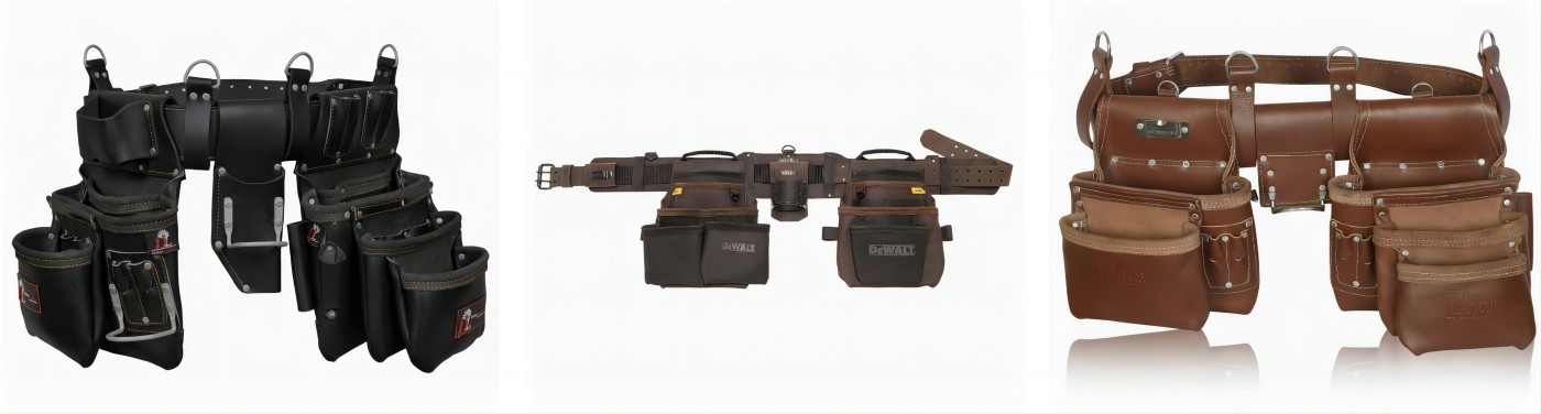 McGuire-Nicholas Tool & Fastener Rig | Durable Oil Tanned Leather Construction | Large Capacity for Hand Tools