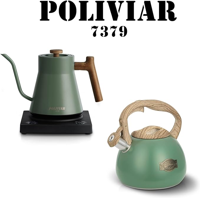 POLIVIAR Electric Gooseneck Kettle & Tea Kettle