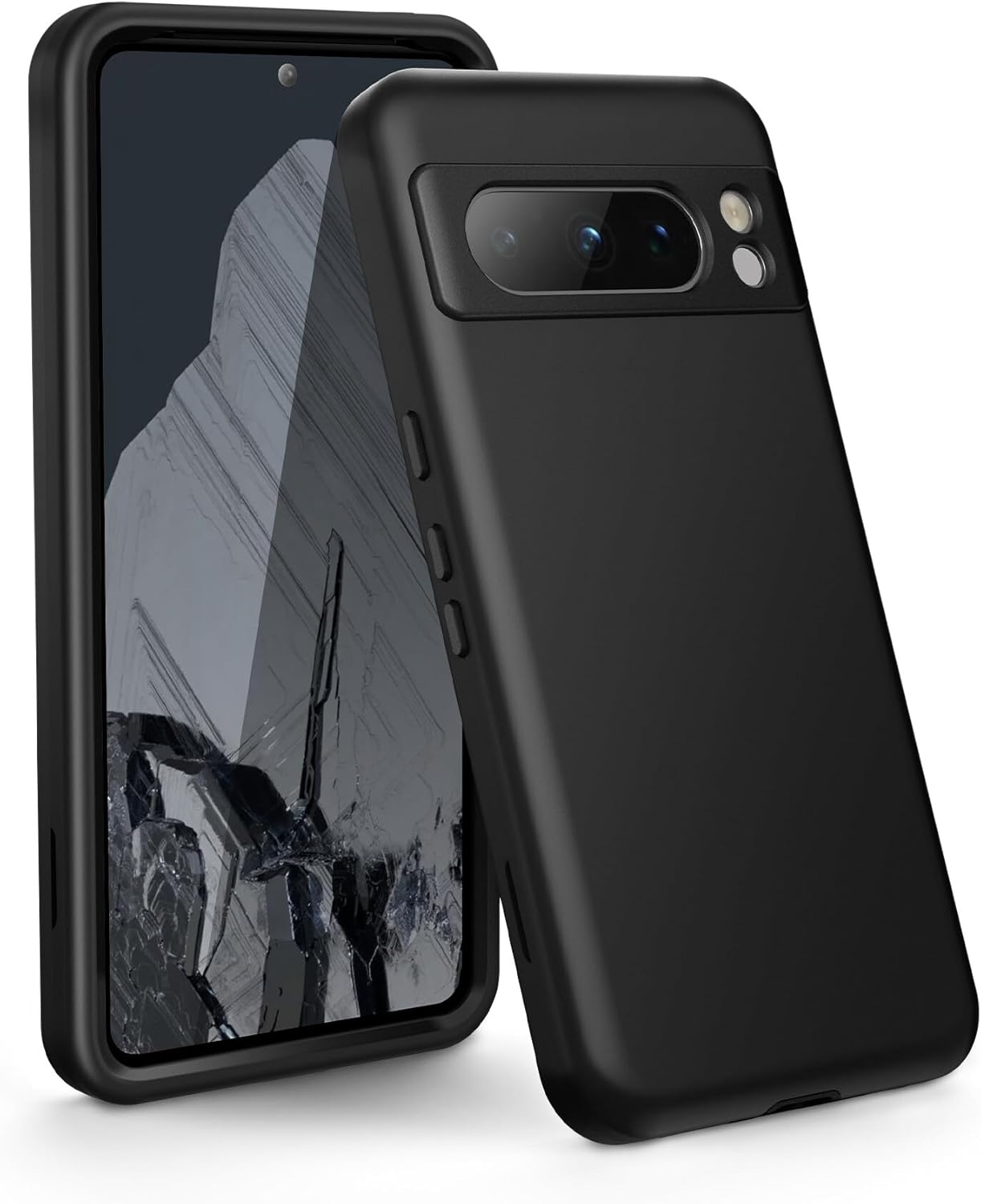 WeLoveCase for Google Pixel 8 Pro Case, 3-in-1 Full Body Heavy Duty Protection Hybrid Shockproof TPU Bumper Phone Case for Google Pixel 8 Pro, Black