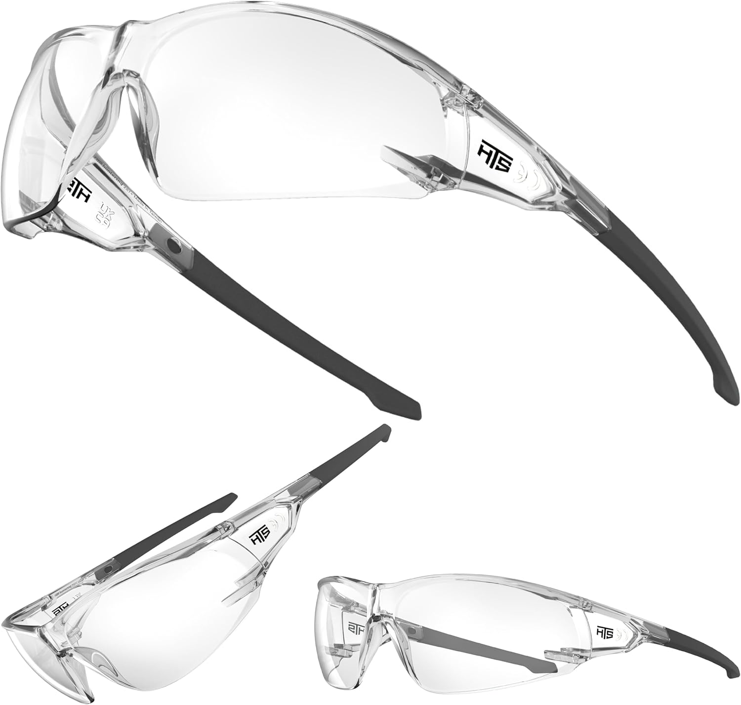 Lightweight Protective Anti-Fog Wrap-Around Clear Shooting Safety Glasses with ANSI Z87.1 Scratch Resistant